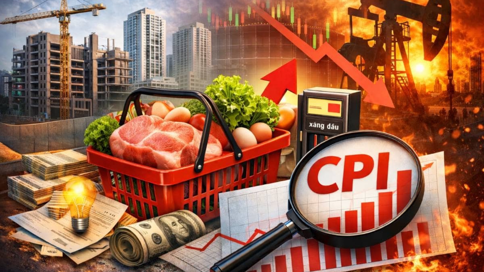 Giá xăng dầu kéo CPI tháng 6 hạ nhiệt, lạm phát 6 tháng tăng 4,38%